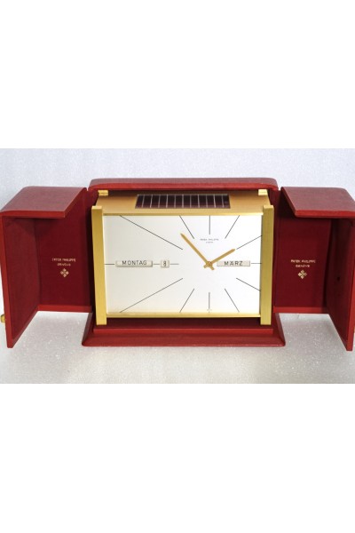 Patek Philippe Genève seltene Solartischuhr mit ewigem Kalender. Ref.503