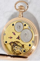 copy of Glashütte quality 1A hunting case pocket watch, Deutsche Präzisionsuhr "Original Glashütte", in 14k gold case
