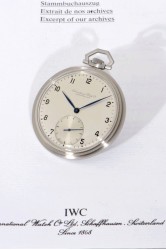 IWC Schaffhausen beatuful pocket watch "Lepine" cal. 97,  with extract of the archives