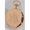 Patek Philippe 18K gold gent's pocket watch with Certificate of Origin and an original leather box