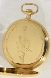 Patek Philippe beautiful 18K gold HC pocket watch, Fabrication spéciale pour E. Eberhard, Milan