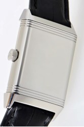 Jaeger-LeCoultre Reverso Grande Taille beautiful contrast stainless steel + black dial