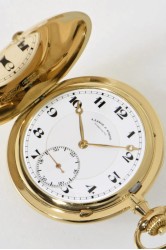 A. Lange & Söhne 1A quality gent's HC pocket watch 18K gold with original certificate