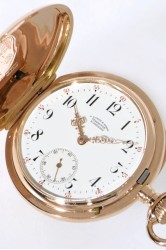 A. Lange & Sohne Antimagnetic First Quality 18K Gold Hunter Case pocket watch