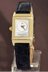 Jaeger LeCoultre Reverso Duetto 18k gold case  with diamond set