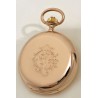 A. Lange & Sohne Quality 1A, 18K gold HC pocket watch, original sale document and leather box