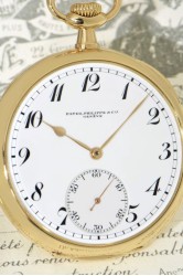 Patek Philippe 18Kt Gold Taschenuhr mit hochwertigem Werk in Chronometer Qualität