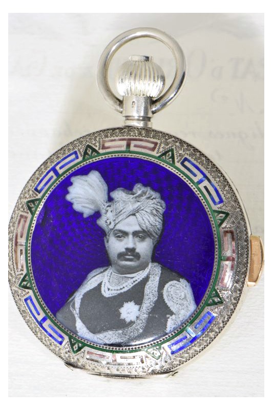 Nicole Nielsen & Co Minute Repeater "Maharaja Bhavsinhji II" a rare, lavishly enameled pocket watch