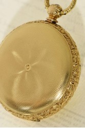 Frühe Julius Assmann 18K Gold Herrensavonnette mit Schlüsselaufzug, 1860