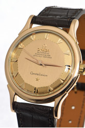Omega Deluxe Constellation Chronometer 18k rose gold wristwatch