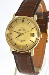 Omega Constellation Automatic Chronometer impressiv 18k gold timekeeper with 18K gold dial
