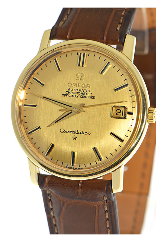 Omega constellation clearance gold automatic