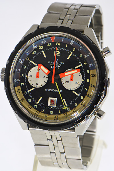 Breitling GMT Chrono-Matic Automatik Kal. 11 rare chronograph with original box and papers