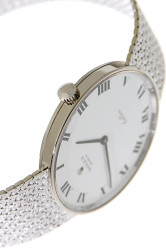 Rolex Cellini elegant 18k white gold gent's wristwatch with Rolex warranty card
