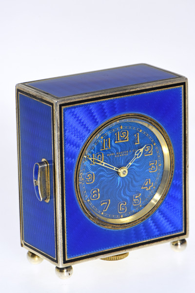 Haas Neveux & Cie Miniaturreiseuhr mit Stundennrepetition, originale Reiseschatulle