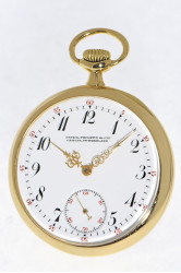 Patek Philippe 18K gold gent's pocket watch with high-quality movement