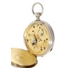 A large Jacot enamel quater repeater gent's pocket watch, 144g heavy