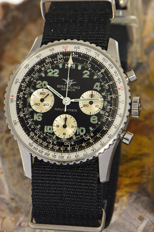 Breitling Navitimer Cosmonaute vintage aviator s chronograph with 24 hours dial caliber Venus 178 Ref. 809