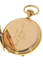 Patek Philippe 18K Gold HC gent's pocket watch Guilloché case Decoration, around 1889