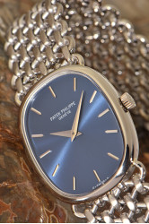 Patek Philippe Ellipse 18Kt Weißgold Damenuhr mit Florentiner-Armband, Ref. 4226/905