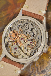 Angelus Chronodato Vintage chronograph with full calendar caliber 217