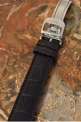 Jaeger-LeCoultre Lady Reverso mit Handaufzug, neues Krokoband mit Faltschließe