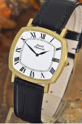 Piaget Automatic 18k gold gent's wristwatch with date, original certificate