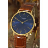 Patek Philippe Calatrava seltene "Blue Dial" Ausführung in 18 Karat Gold, Ref. 3468