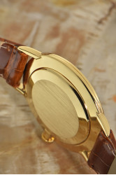 Patek Philippe Calatrava seltene "Blue Dial" Ausführung in 18 Karat Gold, Ref. 3468