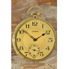 A rare Cartier Art Deco 18K Gold pocket watch, floral dekorated