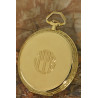 A rare Cartier Art Deco 18K Gold pocket watch, floral dekorated