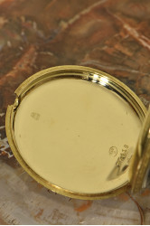 A rare Cartier Art Deco 18K Gold pocket watch, floral dekorated