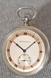 Tavannes Watch polychrome enamelled pocket watch with summer bouquet