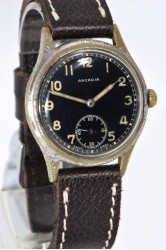 Arcadia Military wristwatch German armed forces WW II, A. S. 1130