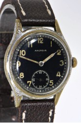 Arcadia Military wristwatch German armed forces WW II, A. S. 1130