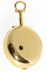Jn. Steger Brufsell Doppelgehäuse-Spindeltaschenuhr mit schildpattartigem Übergehäuse, um 1750