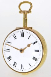 Jn. Steger Brufsell pair-cased verge pocket watch with tortoiseshell-like outer case