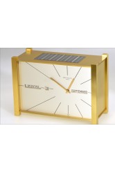 Patek Philippe Genève very rare square solar powered table clock with perpetual calendar, ref. 503