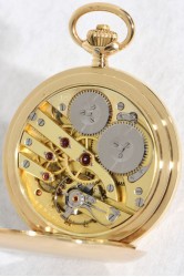 As new IWC Schaffhausen 14K Gold HC pocket watch Guilloché decoration, cal. 66